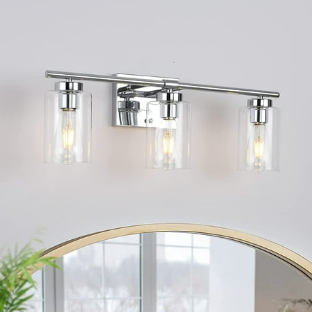 

DTLYH Nickel Vanity Lighting Fixtures Modern Edison Wall Sconce Lights Farmhouse Bathroom Sconce 2 Light for Kitchen Bedroom Mirror Cabinet