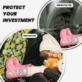 thumbnail image 3 of Cute Lemon Black Leaves Flowers Mats Back Seat Protectors, Car Seat Protector Vehicle Organizers Waterproof Cover Back Seat Cover for Kids with 3 Storage Pockets 2 Pack, 3 of 5