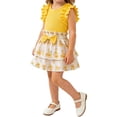thumbnail image 5 of YHAJDS Baby Girl Summer Outfits 2 Piece Floral Ruffle Tank Tops and Skirt Set Bow Princess, 5 of 5