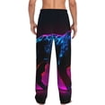 thumbnail image 3 of Daiia Futuristic Purple Panther A、 Men's Sleep Pant with Pockets and Drawstring,Pajama Pants-Small, 3 of 9