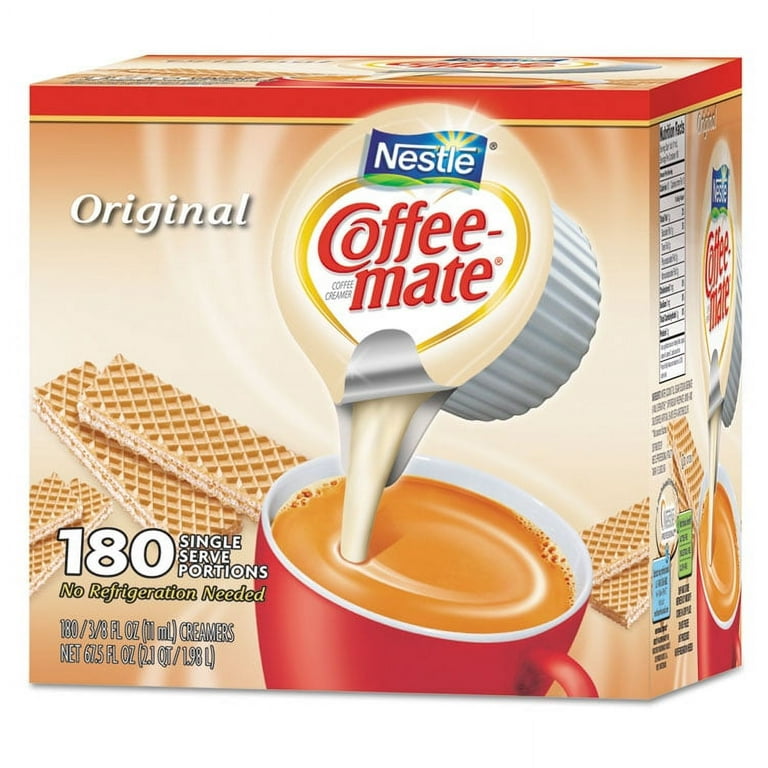 Liquid Coffee Creamer, Original, 0.38 oz Mini Cups, 180/Carton Liquid Coffee Creamer, Original, 0.38 oz Mini Cups, 180/Carton