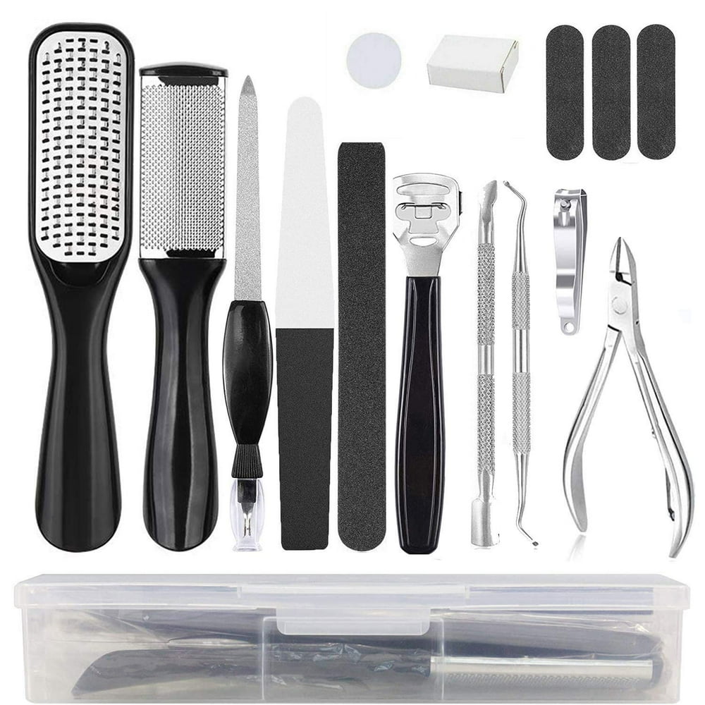 【LATEST 2020】Pedicure Kit Professional Pedicure Set Foot Care Kit 15 in