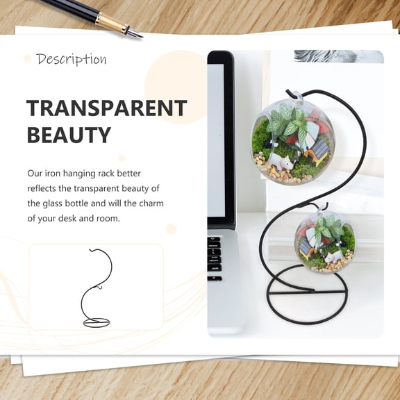 Toyvian 2Pcs Hanging Ornament Display Stand Iron Brackets For Family And Friends Home Decoration