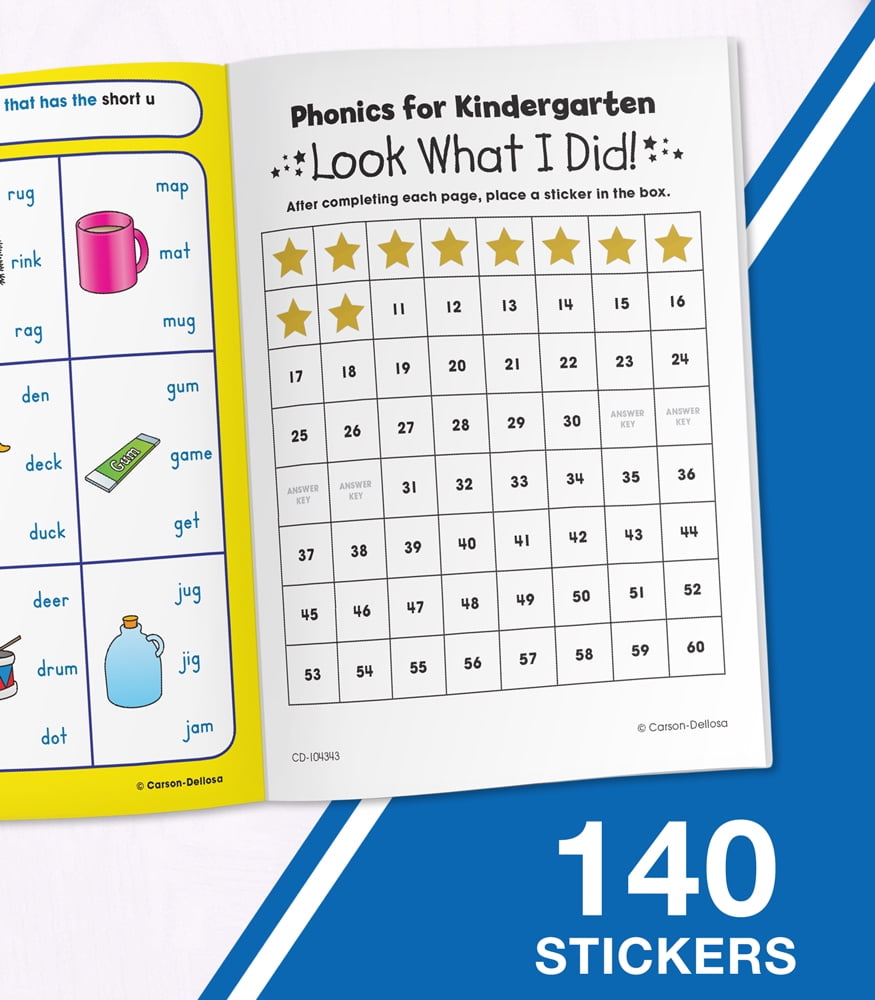 CD-104343 - Phonics for Kindergarten, Grade K by Carson Dellosa