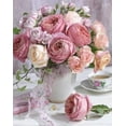 thumbnail image 1 of 5D Diamond Painting Full Drill Pink Rose Diamond Painting adultos Redondo Resina Diamond Picture 5D Cross Stitch Arts Beads Pegado Craft DIY Painting para la decoración de la pared del hogar brillar Hogar, 1 of 5