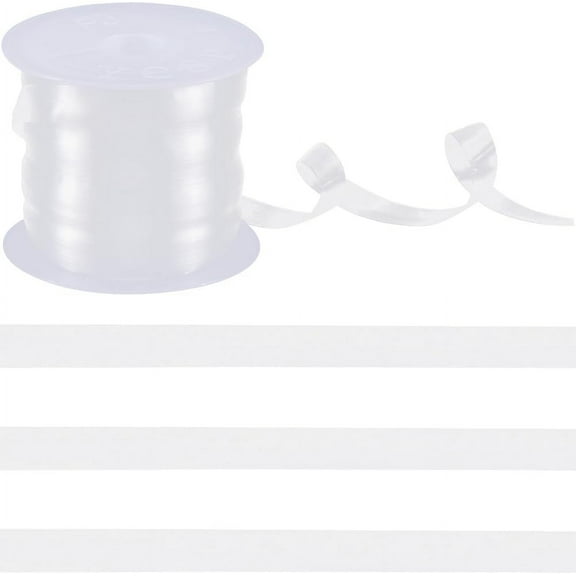 11 Yards Clear Elastic Strap Roll 8mm Wide Lightweight Transparent Invisible Stretchy Bra Strap Band for DIY Shoulder Bra Lingerie Dance Swimwear Sportswear Cloth Sewing Project for diy