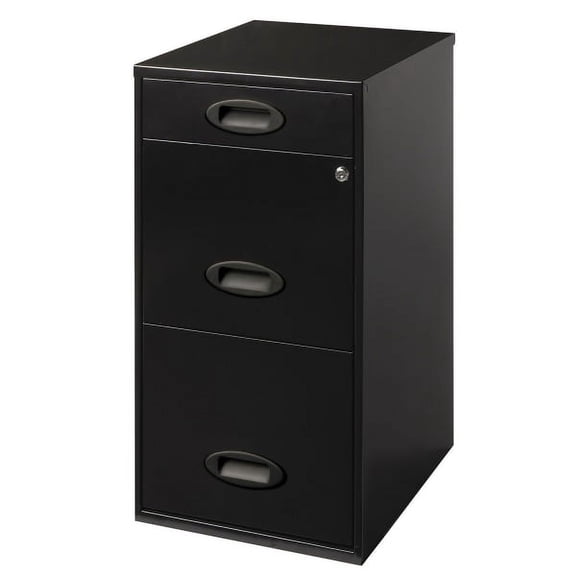 Realspace® SOHO 18"D 3-Drawer Organizer Vertical File Cabinet, Black