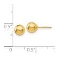 thumbnail image 4 of 14K Yellow Gold Earring Ball Women'S 6 mm Polished 6Mm Post Earrings, 4 of 4