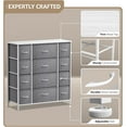 thumbnail image 3 of Sorbus 12 Drawer Dresser Organizer Large Bedroom Organization, Clothes Storage Drawers, Closet Organizer, Tall Dresser for Living Room, Office, Easy Pull Fabric Bins - Wooden Handle (White), 3 of 3