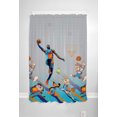 thumbnail image 3 of Space Jam Kids Bedroom Window Curtains, 2 Panel Set, 63inch Length, Gray, 3 of 6