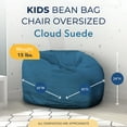 thumbnail image 2 of Ultimate Sack 30-Inch Kids Bean Bag Chair Oversized Foam Seat, Cloud Suede Cover, 2 of 6