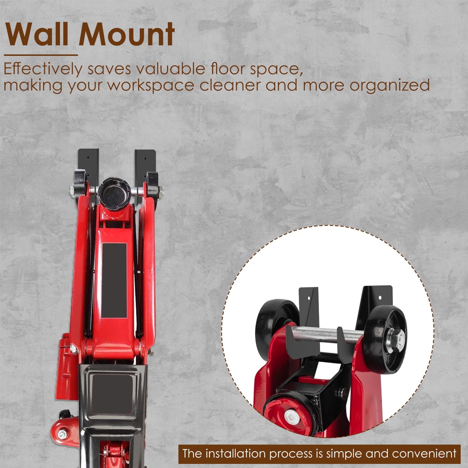 2 Pcs 11 CM Carbon Steel Floor Jack Stand Rack Professional Heavy Duty Suspension（)