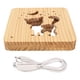 thumbnail image 1 of Lámpara 3D de madera, luz LED suave, lámpara de luz nocturna con forma hueca de gato lindo para dormitorios, decoración de salas de estar, regalos, 1 of 5