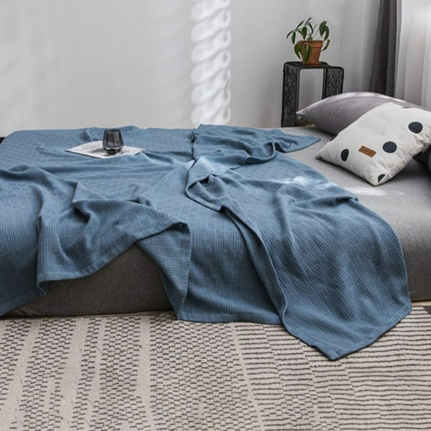 EGNMCR Blankets Throws Cotton Bed Blanket Twin Cotton Thermal Blanket Lightweight Bed Throw Breathable Premium Soft Comfortable Blanket For All Season cooling blanket Walmart