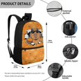 thumbnail image 4 of Jeiento Capybara School Backpack 5 Pcs Set for Girls Sweet Lightweight Kids Backpack with Lunch Bag, Pencil Case and Bookmarks Breathable 17 Inch School Bag for 9-12 Years Old, 4 of 8