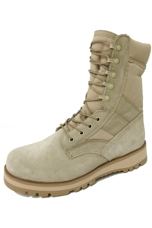Men's Desert Boots Tan 10" Tactical Combat G.I. Type Speed Lace Sierra Jungle Military Work Shoes