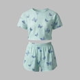 thumbnail image 5 of Fengactive Womens Cherry Print Lounge Set Pointelle Top and Elastic Shorts Summer Sleepwear, 5 of 5
