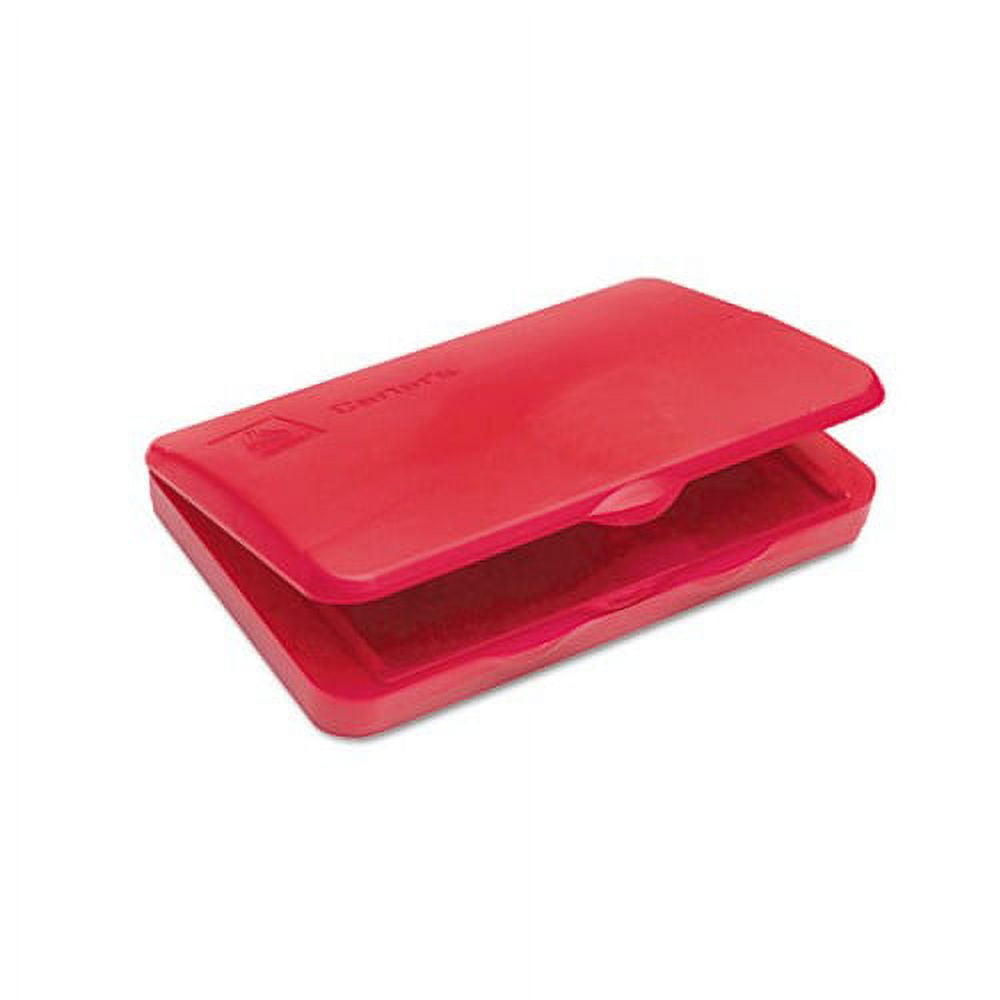 MaxMark Large Red Stamp Pad - 2-3/4 by 4-1/4 - Premium Quality Felt Pad
