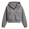 thumbnail image 3 of yillto Womens Full Zip up Hoodies Cropped Loose Sweatshirts Long Sleeve Fashion Cargo Coats with Pockets, 3 of 7