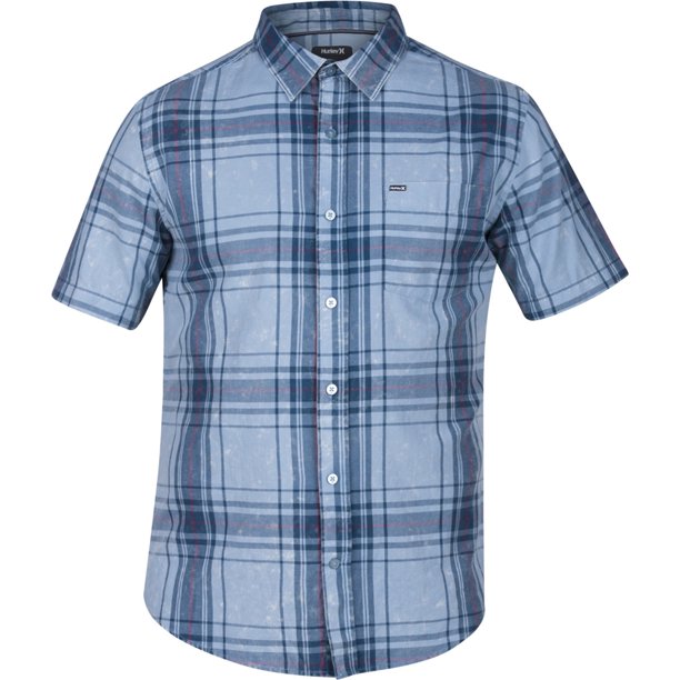Camisa con Botones Hurley Archer Plaid para hombre azul grande