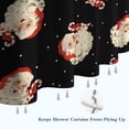 thumbnail image 6 of Black Christmas Santa Pattern Shower Curtain 72"x84" ,Bathroom Decorative Shower Curtains Set with 12 Hooks,Modern Waterproof Washable Shower Curtain, 6 of 6