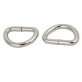 thumbnail image 2 of 13mm Inner Width Metal Half Round Shaped Non Welded D Ring Silver Tone 20pcs, 2 of 2