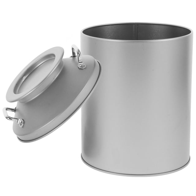 FUTUREORYY Kitchen Canisters Tea Coffee Sugar Tea Canister Silver Iron 1Set For Adults