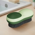 thumbnail image 4 of chaungfeng Laundry Stain Brush, Two-Side Soft Bristle Scrub Brush for Stain Removal, Silicone Household Clothes Washing Brush Dual-use Scrubbing Brush for Clothes Underwear (Green), 4 of 5