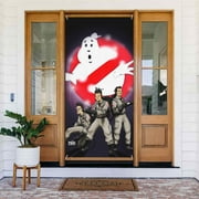 Ghostbusters Movie Door Cover Decorated Banner Tapestry Home Decoration Holiday Party Supplies Door Banner Porch Sign Banner 72.8 x 35.4 Inch