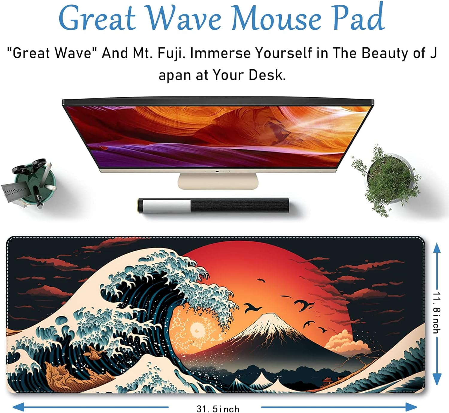 ProbTis Large Cyberpunk Mouse Pad, Gaming Cool Desk Pad, Extended - View #6