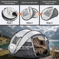 thumbnail image 2 of Ktaxon 4-Person Automatic Family Dome Camping Tent Easy Setup with Carrying Bag, Gray, 2 of 9