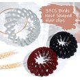 thumbnail image 2 of LAICAIW 3 Pcs Pinces à Cheveux Nid d'Oiseau Accessoires pour Cheveux pour Femmes et Filles Velours Extensible Chignon Pince à Cheveux Fixe Vintage Rétractable Porte-Queue de Cheval Boucles (Couleur-8), 2 of 6
