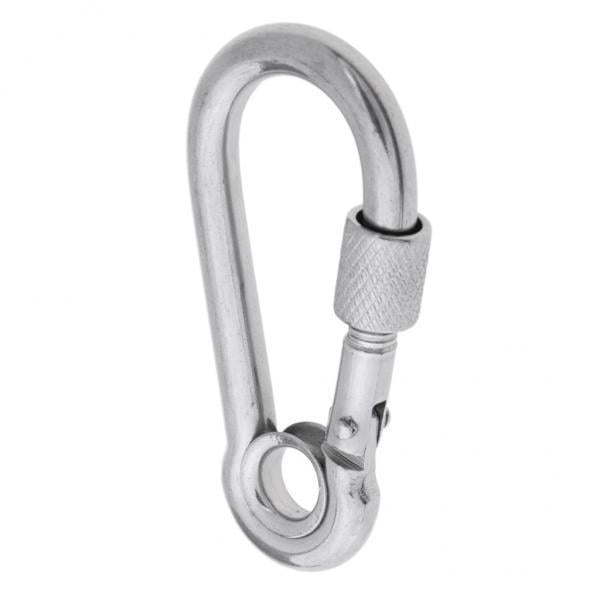 Mosquetón de acero inoxidable 316 DYNWAVEMX llavero de hebilla de enlace con ojal para correa de perro Camping Senderismo columpio