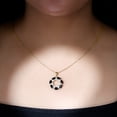 thumbnail image 4 of Rosec Jewels Real Black Spinel Eternity Pendant Necklace for Women - AAA Grade - Black and White Necklace with Jewelry Box, 18K Yellow Gold, 4 of 7