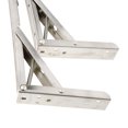 thumbnail image 3 of Soportes De Estante Plegables Resistentes De 2 Piezas - Soporte De Estante Plegable De Estante Triangular de material acero Inoxidable Resistente (plata) - 12 pulgadas perfecl Soporte de estante de pared, 3 of 8