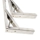 thumbnail image 3 of Soporte de estante de pared Soportes De Estante Plegables Resistentes De 2 Piezas - Soporte De Estante Plegable De Estante Triangular de material acero Inoxidable Resistente (plata) - Fanmusic Soporte de estante de pared, 3 of 7