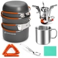 thumbnail image 1 of Kit de utensilios de cocina para acampar Odoland, 8 piezas, aluminio antiadherente, 1 of 7