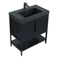 thumbnail image 4 of Fine Fixtures Serenity 30 in. W x 18 in. D x 33.5 in. H Bathroom Vanity in Black Matte with Black Gel Coated Thick Edge Top with Black Hardware, 4 of 6