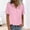 Pink, variant on Women Short Sleeve Button Down Tops,Business Casual Work Tops Summer Spring Shirts,Pink,Size S-XXL