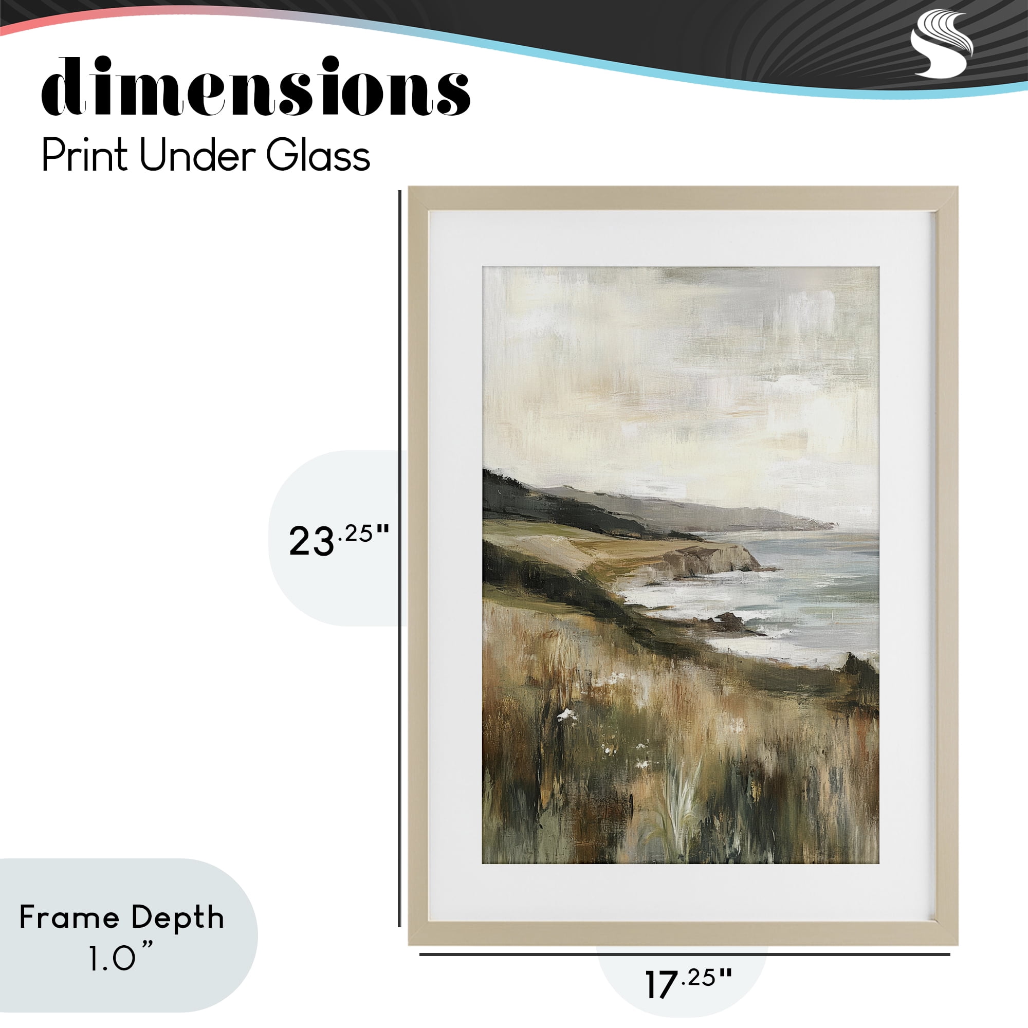 Stupell Industries Northern Coast Cliffside Birch Framed Print Under Glass, design by Petal Prints Design