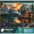 thumbnail image 4 of Prime Time Puzzles 1000 Piece Jigsaw Puzzle for Adults - Mountain Cabin by a Lake - Challenging Puzzle Perfect for Game Nights - 1000 Piece for Adults. 20x27 inches, 4 of 9