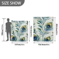 thumbnail image 6 of Yayeee Throw Blanket for Couch Soft Warm 50" x 60" Sofa Chair Bed Decoration, Peacock Feather, 6 of 7