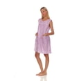 thumbnail image 2 of Lati Fashion Women Zipper Front Duster Sleeveless Female Nightgowns & Sleepshirts Purple Size X-Large, 2 of 4
