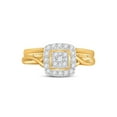 thumbnail image 2 of Diamond Princess 10kt Yellow Gold Round Diamond Bridal Wedding Ring Band Set 1/3 Cttw, 2 of 4