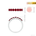 thumbnail image 4 of ANGARA Natural Half Eternity Seven Stone 1.05 ct Ruby Wedding Ring in 925 Sterling Silver for Women (Size-3mm) | July Birthstone, Birthday, Anniversary, Jewelry Gift for Women | Natural Ruby Ring, 4 of 9