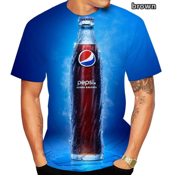 Camiseta De Moda Impresión 3D Pepsi Cool Camisetas Para Hombres/Mujeres Divertidas Streetwear Verano Casual Tops