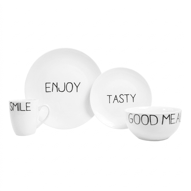 Vajilla de Porcelana 16 Pzas, 4 Personas - TESTY - Crown Baccara