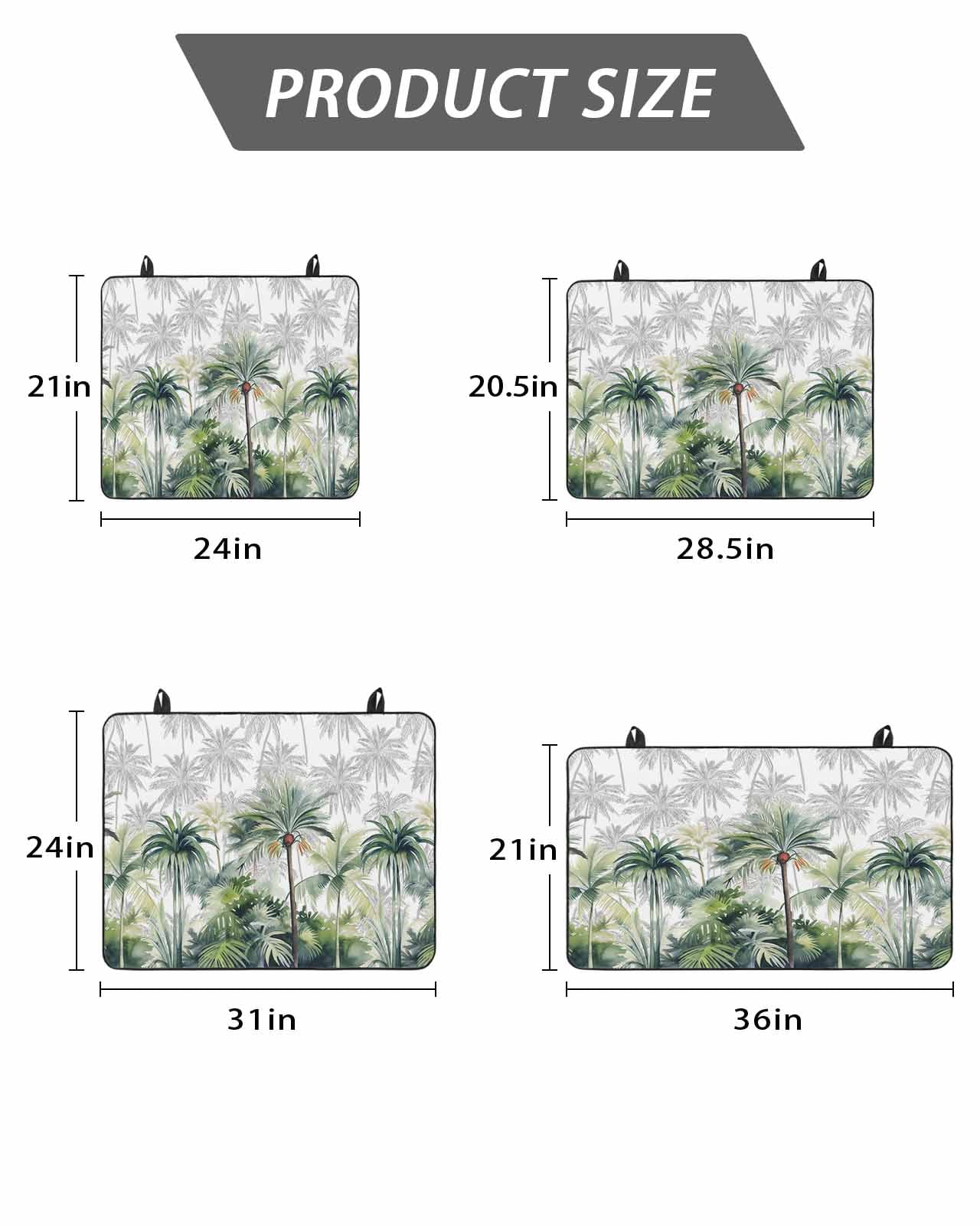 Stove Top Covers for Electric Stove, Summer Tropical Leaves Glass Stovetop Cover Protector, Green Botanical Palm Trees Induction Cooktop Protector Oven Mat for Kitchen Countertop 28.5"x20.5"
