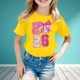 thumbnail image 2 of Tween Girls Summer Short Sleeve T Shirt Cute Cartoon Print Casual Top Kids Graphic Tee Clothes, 2 of 4