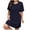 Navy, variant on Feancey Beach Plus Size Dresses for Curvy Women Mini Casual Short Sleeve T Shirt Dress Summer Trendy Loose Fit Vacation Dresses Khaki 4XL